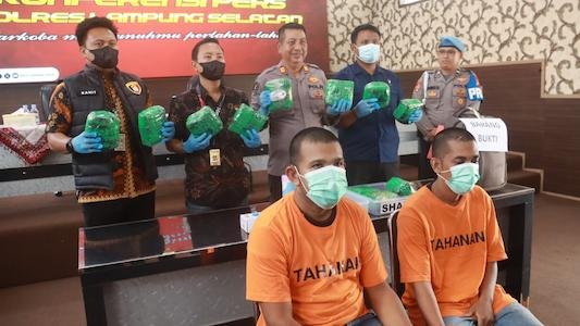 Polres Lampung Selatan Bekuk Kurir Sabu 11 Kilogram, Otak Pelaku Wanita Asal Riau