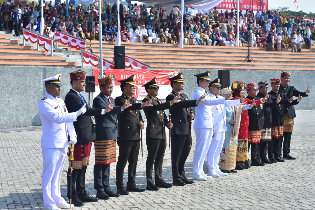 Ikuti Upacara HUT Ke-80 RI di BHC Menara Siger, Ini Pesan AKBP Rahmad Hidayat!