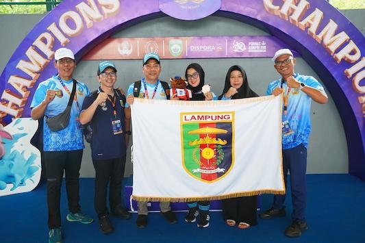 Mantap! Pornas XVII, Cabor Renang Sumbang Medali Pertama Bagi Lampung