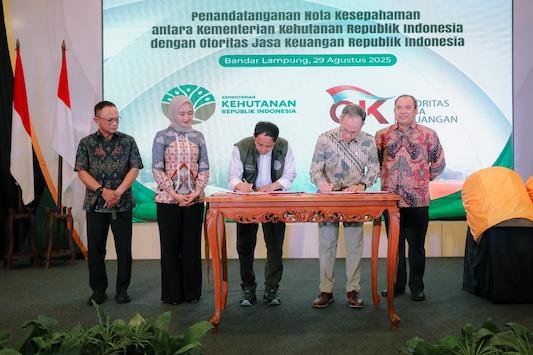 Lampung Ditetapkan sebagai Lokasi Proyek Percontohan Nasional Pengembangan Nilai Ekonomi Karbon Perhutanan Sosial