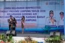 Wali Kota Bandar Lampung, Eva Dwiana, pada penilaian perlombaan kelurahan Tingkat Provinsi Lampung di Kelurahan Gedong Air, Kecamatan Tanjungkarang Barat.(foto: ist)