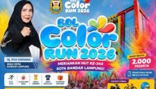 Bandarlampung Colour Run 2026 untuk masyarakat luas.(Ilustrasi: Notis.co.id)