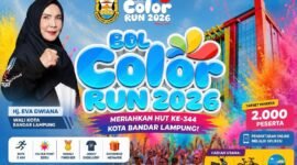 Bandarlampung Colour Run 2026 untuk masyarakat luas.(Ilustrasi: Notis.co.id)