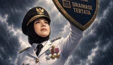 Ilustrasi langkah penanganan ancaman banjir di Kota Bandar Lampung. (Ilustrasi: Notis)