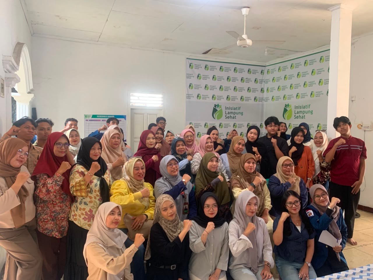 Sosialisasi sanitasi bersama mitra Inisiatif Lampung Sehat (ILS).