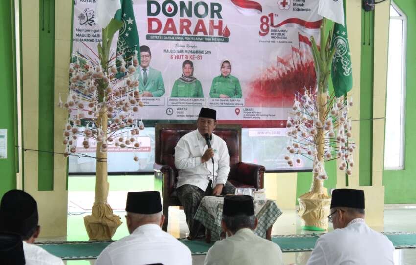 Tausyiah oleh pimpinan pondok pesantren, Amiruddin Muslih.