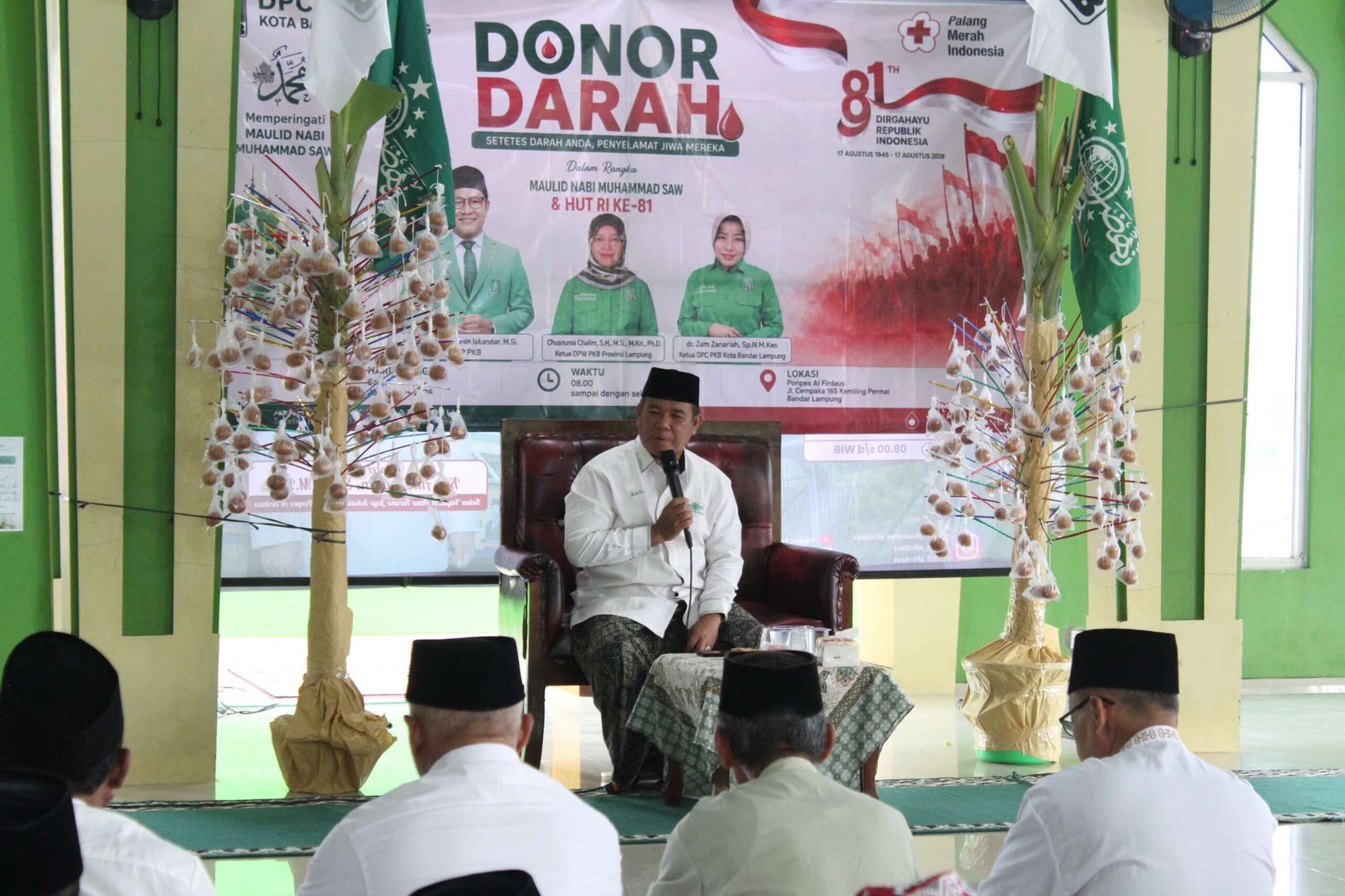Tausyiah oleh pimpinan pondok pesantren, Amiruddin Muslih.